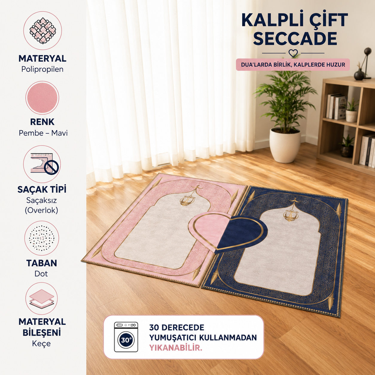 RavzaHanem™- Özelleştirilmiş Çift Seccadesi